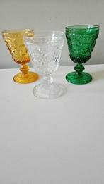 3 vintage LE CREUSOT BACCARAT kristallen wijn water glazen, Ophalen of Verzenden