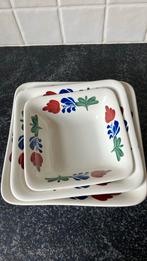 Boerenbont set schalen vierkant, Huis en Inrichting, Keuken | Servies, Ophalen of Verzenden
