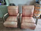 Fauteuils buffelleer, Ophalen, Gebruikt, 75 tot 100 cm, 50 tot 75 cm