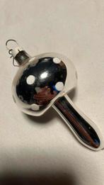 Vintage antieke kerstbal, paddenstoel zilver, Ophalen of Verzenden, Zo goed als nieuw