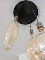 Retro Hanglamp met Filament Lampen, Ophalen, Zo goed als nieuw, Glas, Minder dan 50 cm