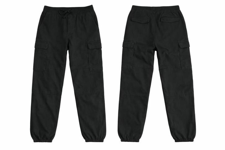 Zwarte Cargo Broek met Elastische Tailleband, Kleding | Heren, Broeken en Pantalons, Nieuw, Maat 48/50 (M), Zwart, Ophalen of Verzenden