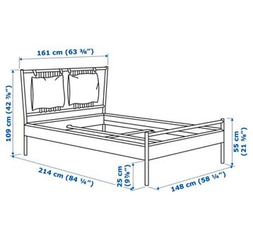 Ikea BJÖRKSNÄS Bed, 140x200 cm - afbeelding 6