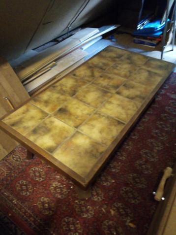 Vintage Salontafel met Tegels, jaren '60-'70 beschikbaar voor biedingen