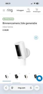 Ring Indoor Camera - Binnencamera, Ophalen of Verzenden, Nieuw, Binnencamera