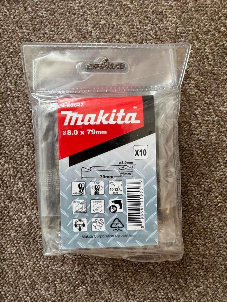 Te koop makita boren in 1 partij 12 pakjes +-100 boren staal, Doe-het-zelf en Verbouw, Gereedschap | Boormachines, Nieuw, 600 watt of meer