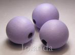 0208 Grote Lila Gekleurde Houten Kralen (20 mm), Verzenden, Nieuw, Kraal