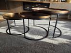 Salontafel 3 delig, Huis en Inrichting, Tafels | Salontafels, Ophalen, 100 tot 150 cm, Rond, 50 tot 100 cm