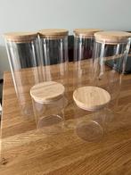 Brabantia glazen voorraadpotten met bamboe deksel, Ophalen of Verzenden, Nieuw, Glas, Pot, Bus of Blik