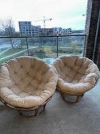 Papasan stoel, Huis en Inrichting, Stoelen, Ophalen, Zo goed als nieuw, Bruin, Twee
