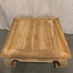 Opium salontafel - massief teak - 80 x 80 cm - TTM Wonen, TTM Wonen, Meubels – (Perzische) Tapijten en Woonaccessoires, 50 tot 100 cm