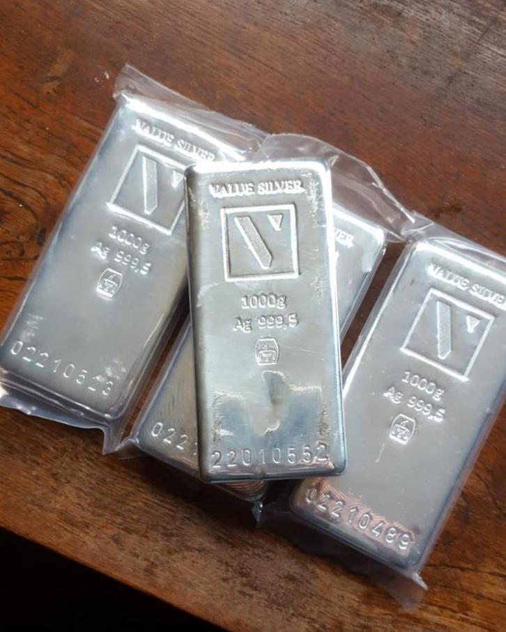 Zilverbaar 1 Kilo - Fijne Zilveren Baar, Postzegels en Munten, Edelmetalen en Baren, Zilver, Ophalen of Verzenden