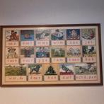 Aap noot mies geborduurd en ingelijst, Ophalen, Minder dan 50 cm, Zo goed als nieuw, Schilderij