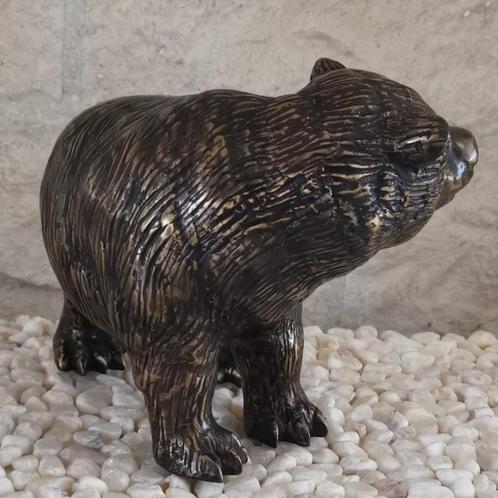 Beeld brons:- Beer  / Grizzly  (nieuw), Antiek en Kunst, Kunst | Beelden en Houtsnijwerken