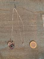 Zilveren hart met ketting, Verzenden, Zo goed als nieuw, Zilver