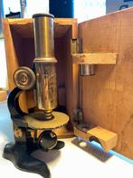 Antieke messing microscoop, Ophalen of Verzenden