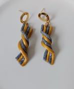 Oorbellen twist, Overige materialen, Hangers, Geel, Nieuw