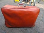 Vintage Leren Koffer - roodbruin, Gebruikt, 45 tot 55 cm, Leer, Ophalen