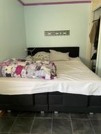 Boxspring tweepersoonsbed elektrisch 180 cm te koop, Ophalen, Zwart, Tweepersoons, Zo goed als nieuw