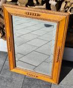 Antieke spiegel in houten lijst, Antiek en Kunst, Ophalen of Verzenden, Rechthoekig, Minder dan 50 cm, Minder dan 100 cm