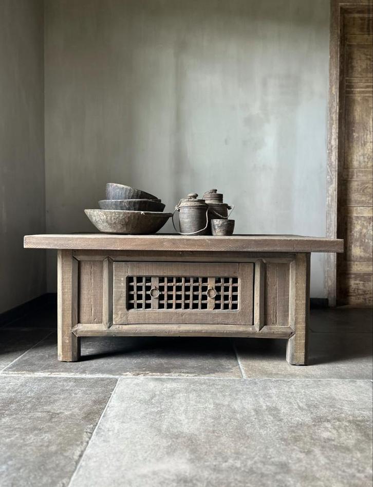 Salontafel NEPALI Driftwood Collectie, Huis en Inrichting, Tafels | Salontafels, Gebruikt, 50 tot 75 cm, 50 tot 100 cm, 100 tot 150 cm