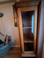 Houten Hoekvitrinekast met Glas, Huis en Inrichting, Ophalen, Glas, 50 tot 100 cm, 25 tot 50 cm
