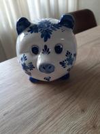 Spaarpot Delfts blauw varken, Verzamelen, Spaarpotten, Ophalen of Verzenden, Zo goed als nieuw, Steen, Aardewerk of Keramiek, Dier