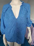 blauw kleurig broderie blousje mt.lcotton club izgs, Kleding | Dames, Blouses en Tunieken, Ophalen of Verzenden, Zo goed als nieuw