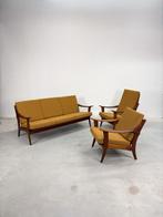 Vintage Mid-Century Lounge Set De Ster Geldermalsen, Ophalen, Zo goed als nieuw, Hout, Deens design