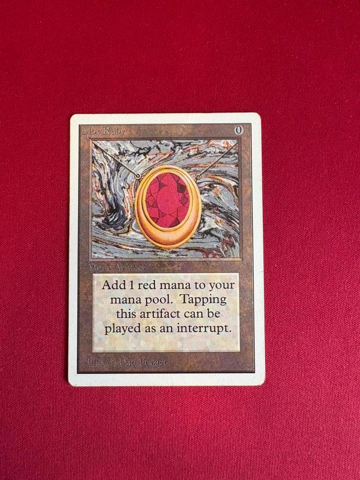 Mox Ruby Unlimited Magic the Gathering MTG, Hobby en Vrije tijd, Verzamelkaartspellen | Magic the Gathering, Gebruikt, Losse kaart