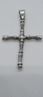 Zilveren Kruis - 5 cm - Gekeurd, Gebruikt, Ophalen of Verzenden, Kruis of Symbool, Zilver