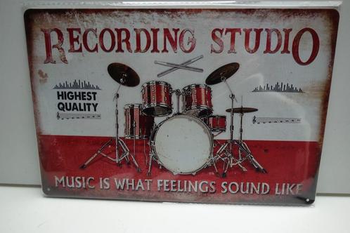 MUZIEK RECORDING STUDIO WAND BORD, Verzamelen, Retro, Huis en Inrichting, Ophalen of Verzenden