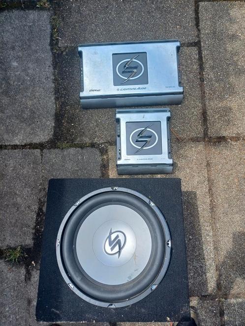 Lightning Audio Auto subwoofer + 2 versterkers, Auto diversen, Autospeakers, Gebruikt, Ophalen