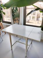 Tafel Ikea INGATORP (klaptafel 65/123x78 cm) wit, Ophalen, Zo goed als nieuw, Hout, 60 tot 90 cm