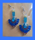 Handgemaakte Oorbellen, Overige materialen, Hangers, Blauw, Nieuw