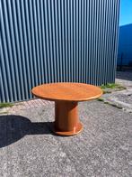 Vintage eettafel rond eiken uitschuifbaar, Huis en Inrichting, Tafels | Eettafels, Ophalen, Gebruikt, C, 50 tot 100 cm