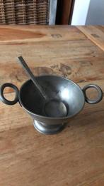 Oude  pap kom en lepel, Antiek en Kunst, Antiek | Tin, Verzenden