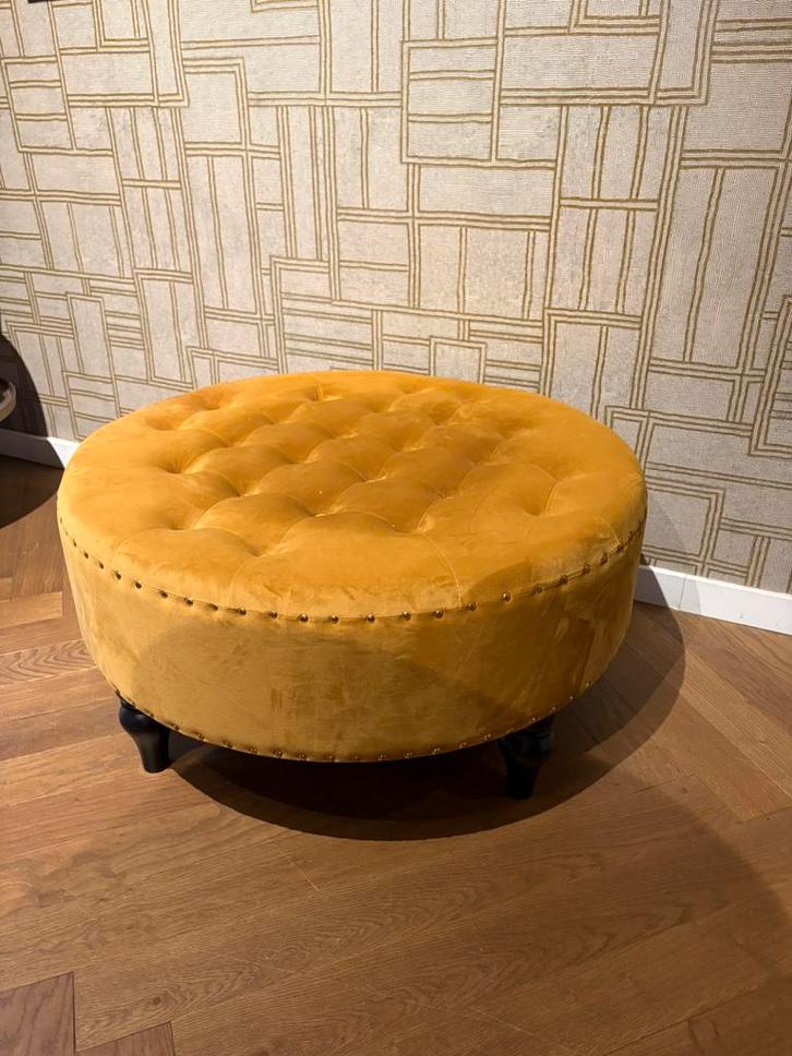 Hocker/ Poef, Huis en Inrichting, Banken | Voetenbanken en Poefen, Zo goed als nieuw, 75 tot 100 cm, Rond, Ophalen of Verzenden