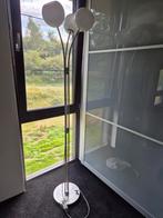 Lamp 3 bollen Wit met dimmer (stalamp), Huis en Inrichting, Lampen | Vloerlampen, Ophalen, Gebruikt, Metaal, Modern