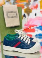 Gucci navy leren sneakers maat 30 NIEUW, Verzenden, Jongen of Meisje, Gucci, Customercare@gucci.com