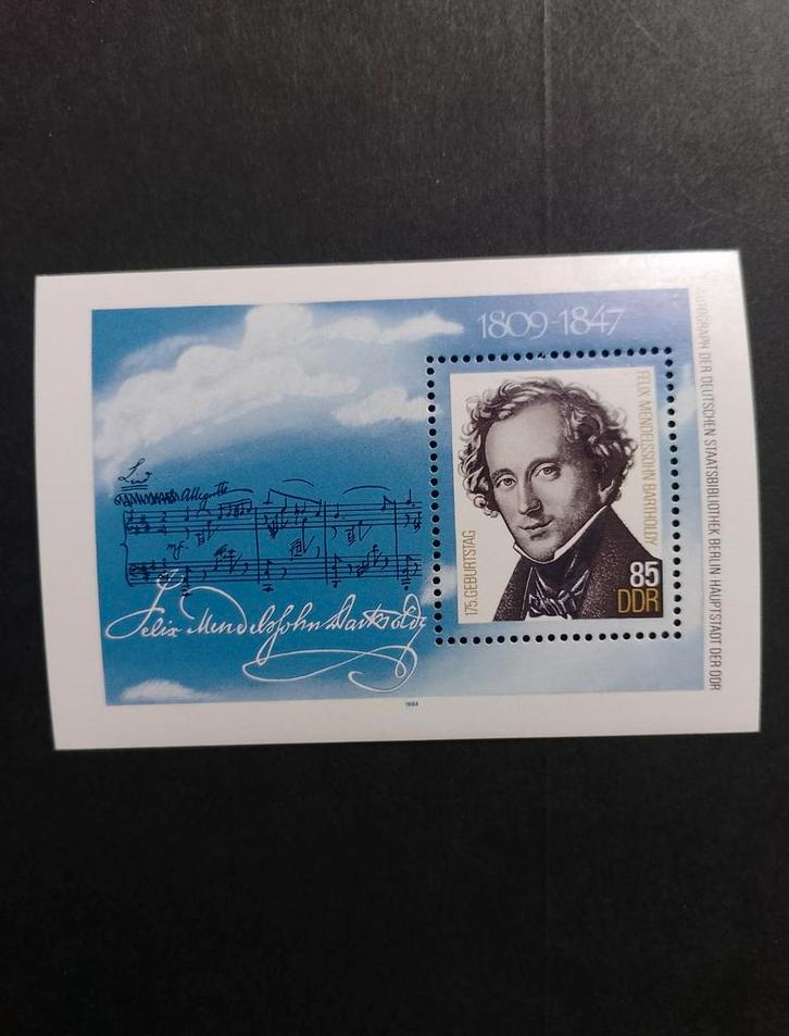 Mendelssohn DDR Postzegel, Postzegels en Munten, Postzegels | Eerstedagenveloppen, Ophalen of Verzenden