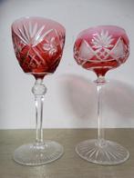 2 wijnglazen Val Saint Lambert, Ophalen of Verzenden