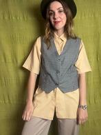 Vintage gilet / waistcoat - bruin- geruit 40 / L, Ophalen of Verzenden, Vintage, Hgv@, 1073BK