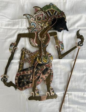 Zeer antieke Wayang Kulit schaduwpop – familie-erfstuk uit J beschikbaar voor biedingen