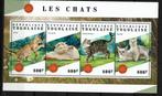 togo 2018 pf blok poezen katten zoogdieren cats 1, Ophalen of Verzenden, Postfris, Dier of Natuur