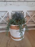 Bloempot van riviera maison met kunstplanten inhoud, Verzenden, Rond, Binnen, Aardewerk