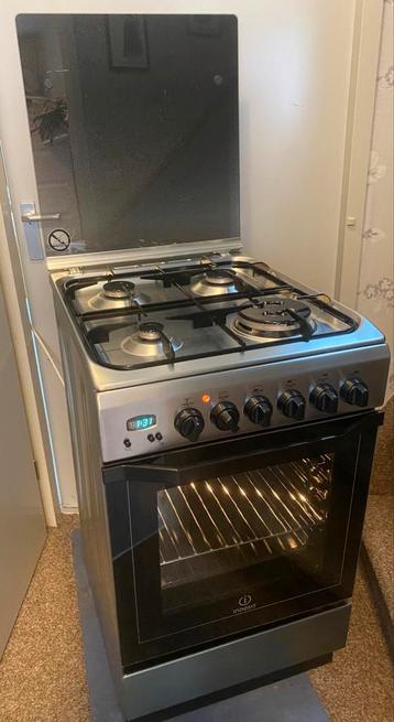 Te koop RVS Etna Gasfornuis met Hetelucht Oven-50 cm breed ! beschikbaar voor biedingen