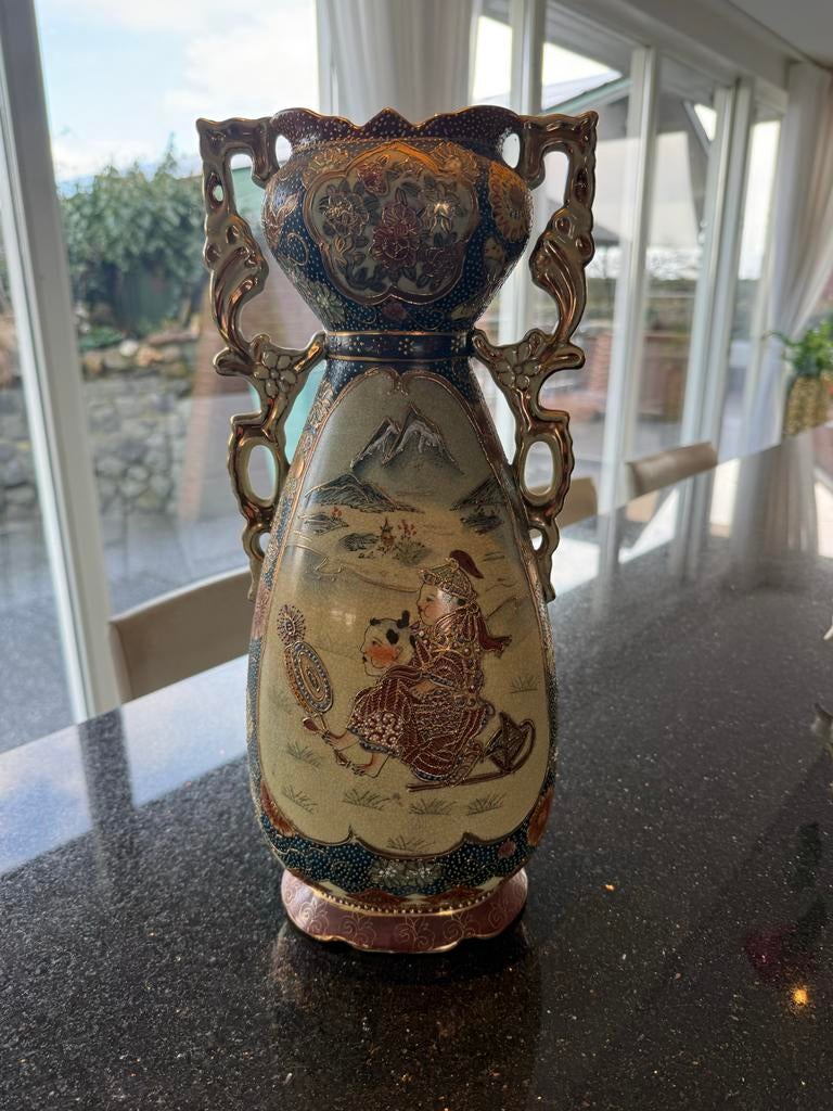 Japanse satsuma vaas, Ophalen of Verzenden