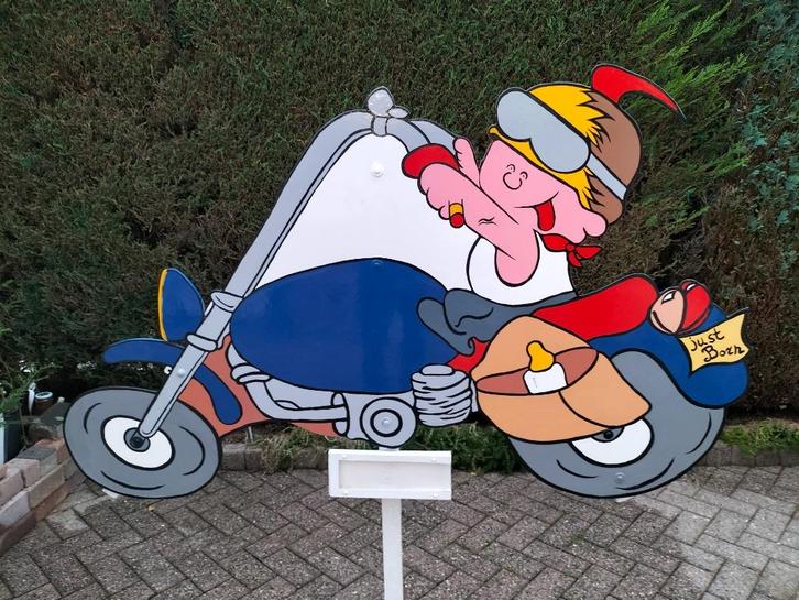 Geboorteborden ooievaar o.a. baby motor., Kinderen en Baby's, Kraamcadeaus en Geboorteborden, Nieuw, Geboortebord, Ophalen