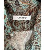 EMANUEL UNGARO groen overhemd korte mouwen medium BCBC, Blauw, Zo goed als nieuw, Ungaro, Halswijdte 39/40 (M)